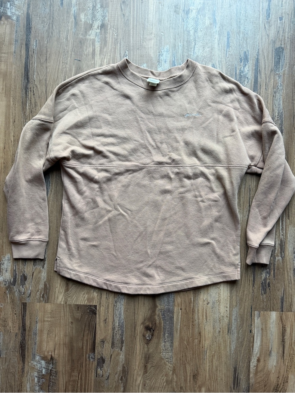 PINK Victoria's Secret Men's Crewneck Sweater in Light Tan Small 0156